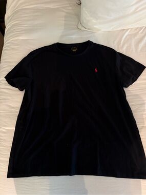Polo by Ralph Lauren Black Short Sleeve Crewneck T-Shirt with Red Pony